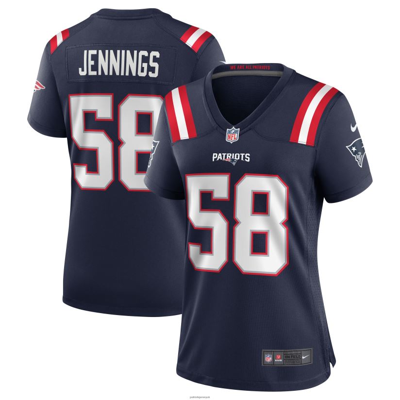Nike Anfernee Jennings Navy Team Game Jersey Women Patriots Jersey Clothing 6B6H8J1156