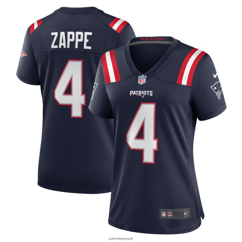 Nike Bailey Zappe Navy Game Player Jersey Women Patriots Jersey Clothing 6B6H8J1216