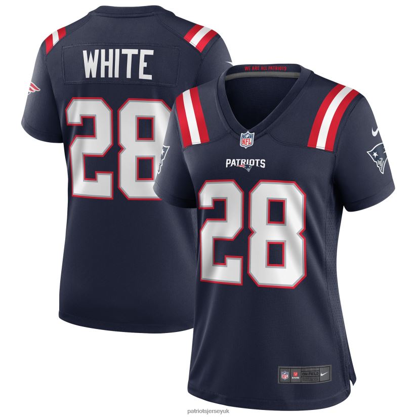 Nike James White Navy Game Jersey Women Patriots Jersey Clothing 6B6H8J1133