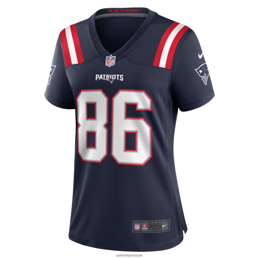 Nike Lynn Bowden Jr. Navy Home Game Player Jersey Women Patriots Jersey Clothing 6B6H8J1127