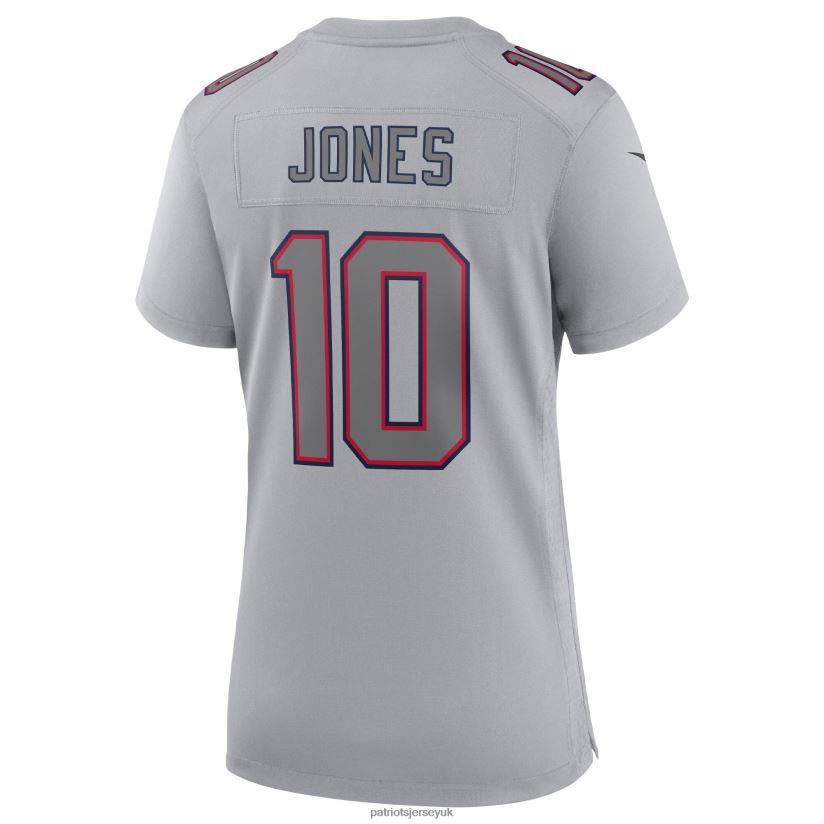Nike Mac Jones Gray Atmosphere Fashion Game Jersey Women Patriots Jersey Clothing 6B6H8J1196