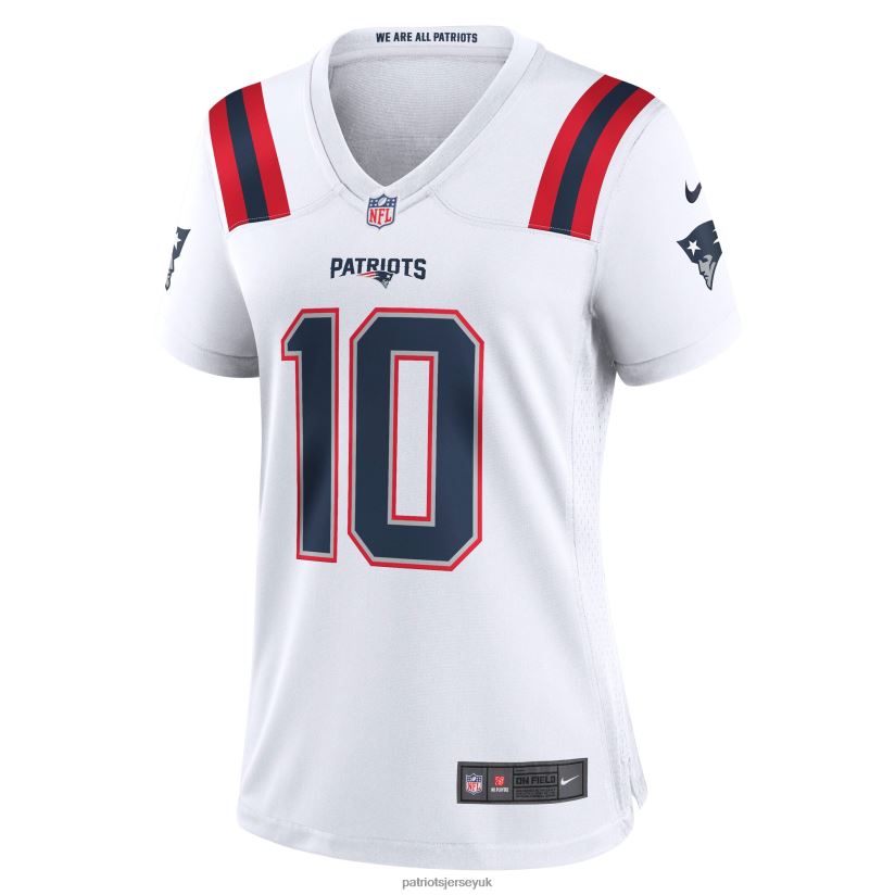 Nike Mac Jones White Player Game Jersey Women Patriots Jersey Clothing 6B6H8J1184