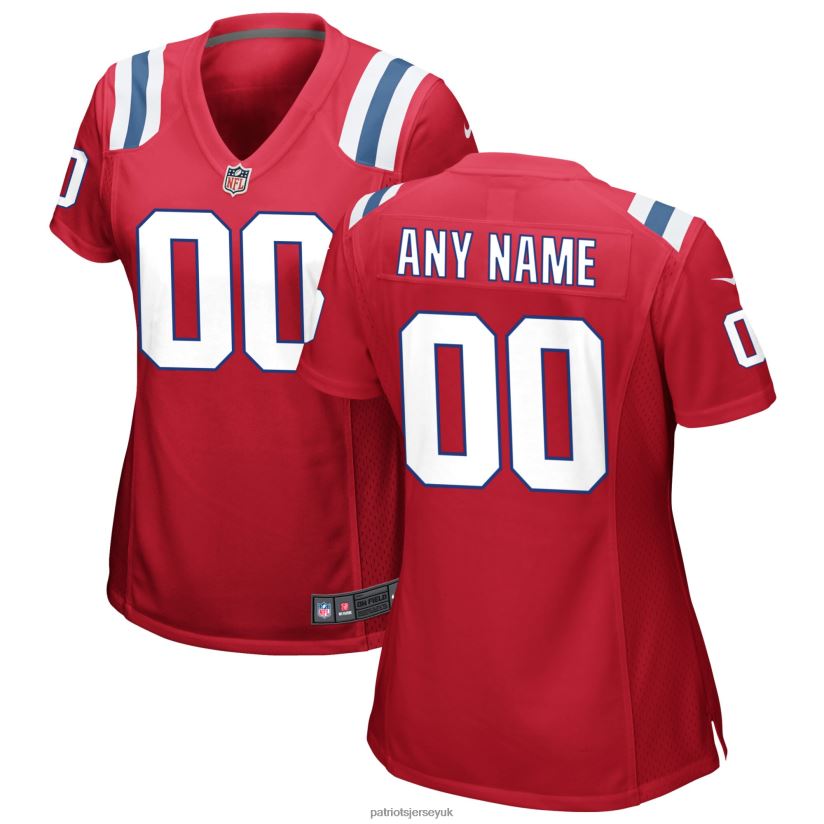 Nike Red Alternate Custom Jersey Women Patriots Jersey Clothing 6B6H8J1176