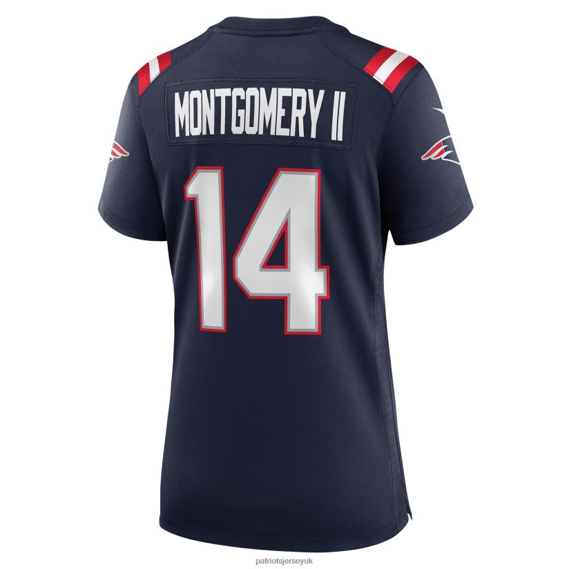 Nike Ty Montgomery Navy Game Jersey Women Patriots Jersey Clothing 6B6H8J1228
