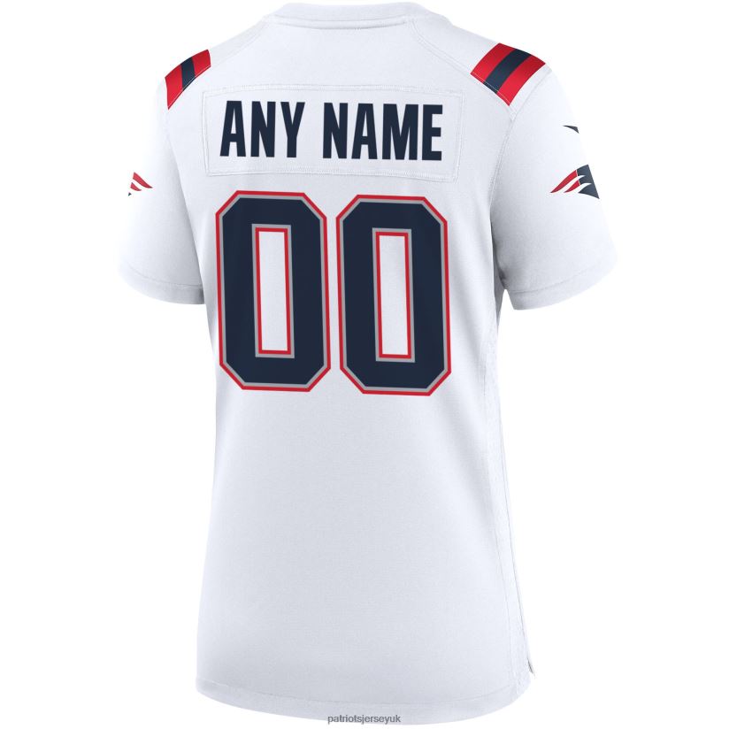 Nike White Custom Game Jersey Women Patriots Jersey Clothing 6B6H8J1174
