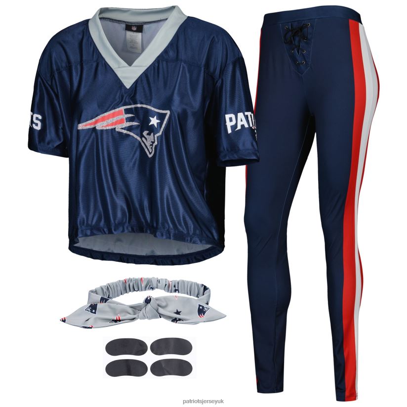 Navy Game Day Costume Set Women Patriots Jersey Clothing 6B6H8J2722