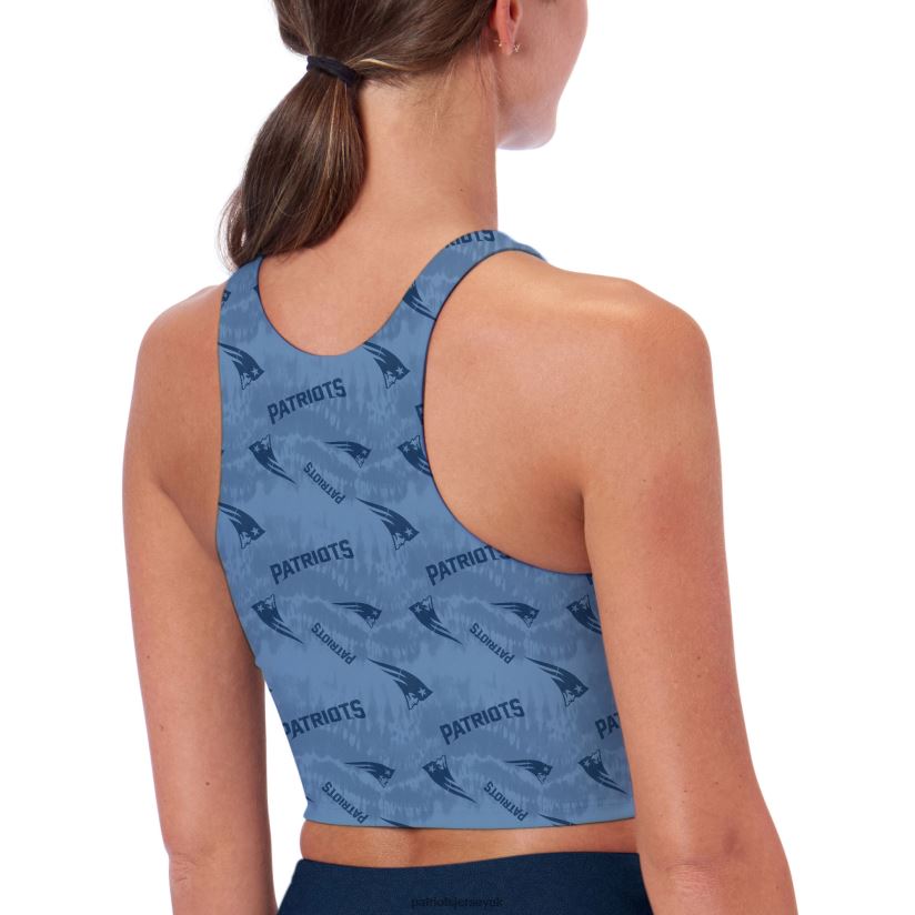 Certo Charcoal High Neck Midi Bra Women Patriots Jersey Clothing 6B6H8J2881