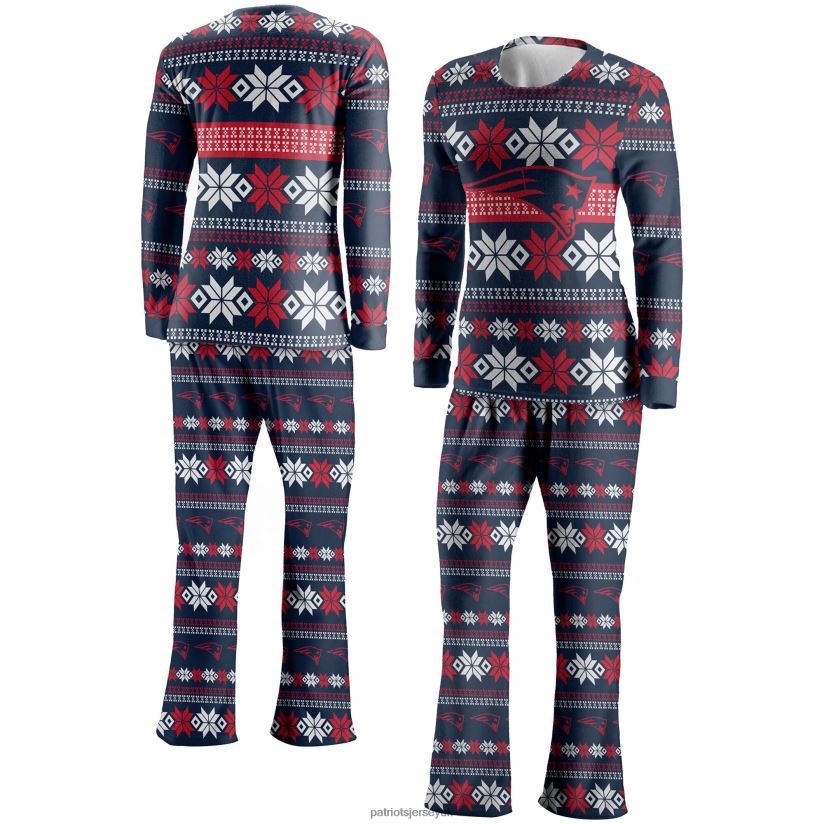 FOCO Navy Ugly Pajama Set Women Patriots Jersey Clothing 6B6H8J2893