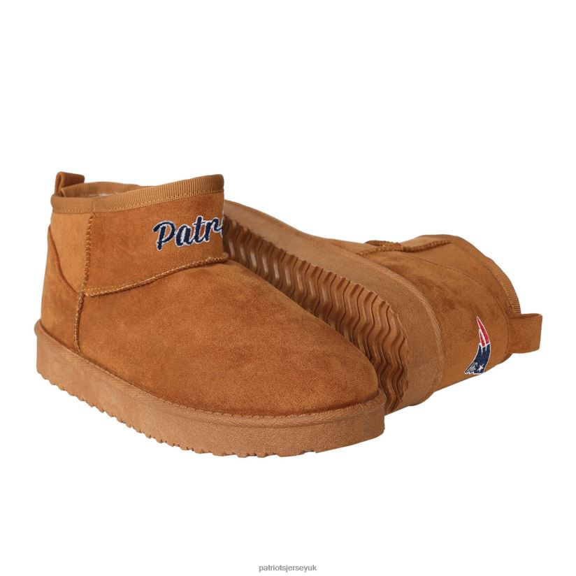 FOCO Brown Team Logo Fuzzy Fan Boots Women Patriots Jersey Footwear 6B6H8J2241
