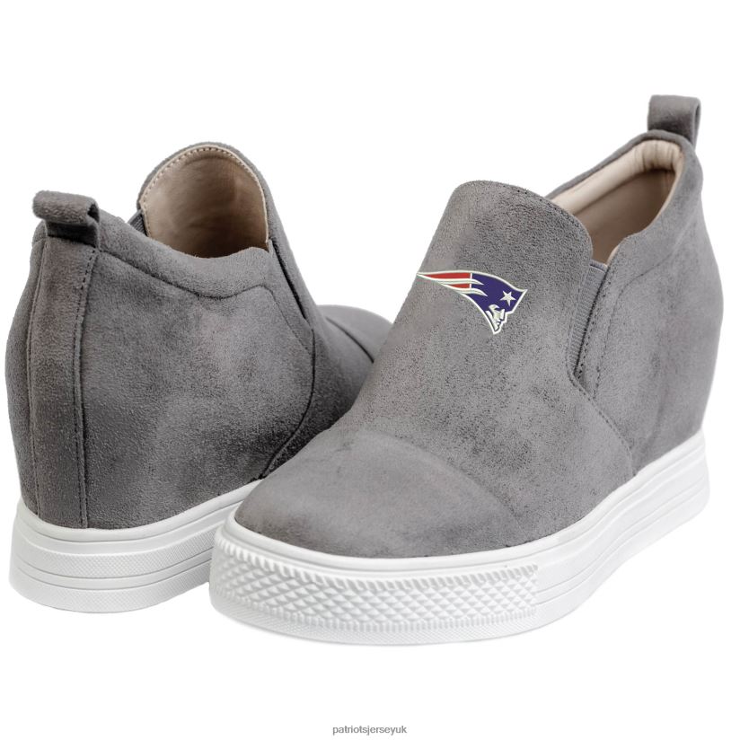 Cuce Gray Snap Slip-On Shoes Women Patriots Jersey Footwear 6B6H8J2236