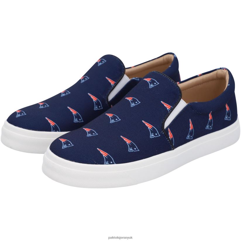 Cuce Navy Allover Print Slip-On Shoe Women Patriots Jersey Footwear 6B6H8J2251