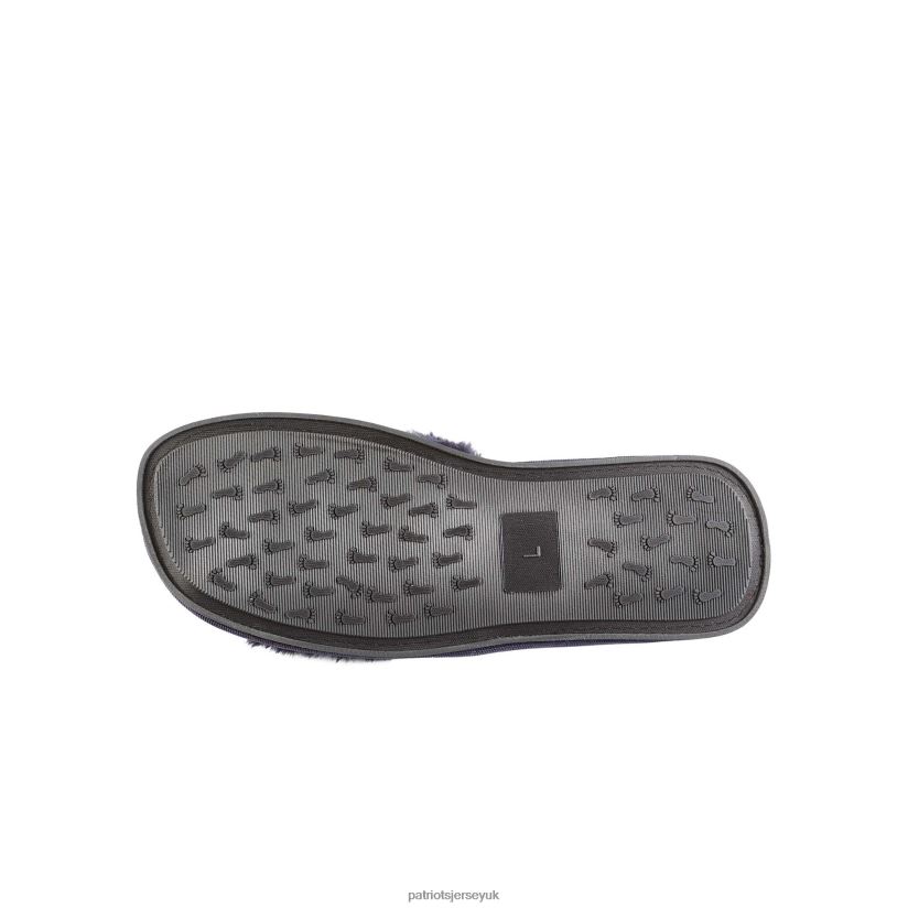 FOCO Navy Rhinestone Fuzzy Slippers Women Patriots Jersey Footwear 6B6H8J2237