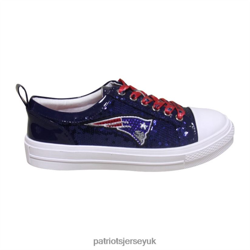 Cuce Navy Team Sequin Sneakers Women Patriots Jersey Footwear 6B6H8J2233