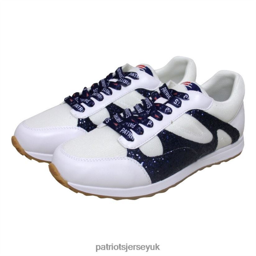 Cuce White Glitter Sneakers Women Patriots Jersey Footwear 6B6H8J2235