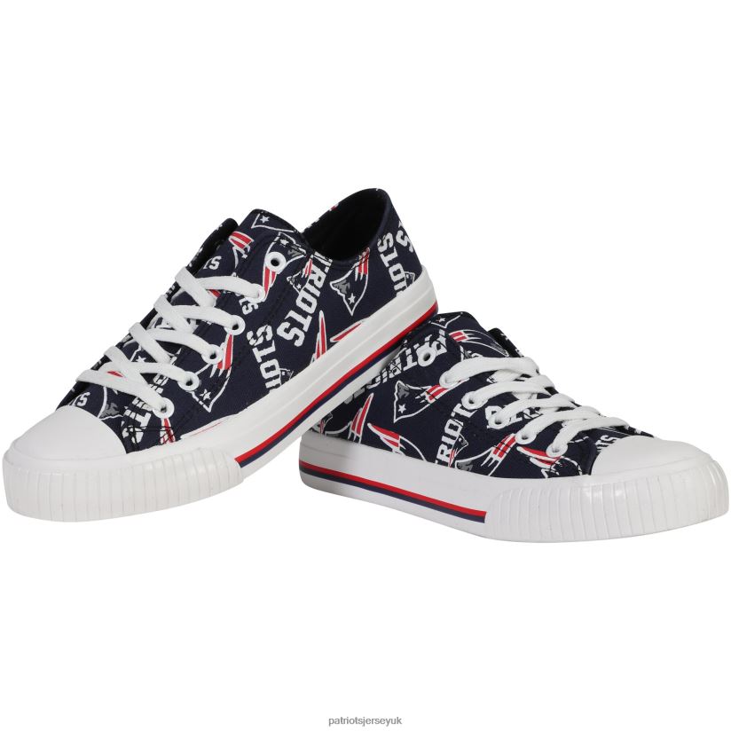 Repeat Print Low Top Sneakers Women Patriots Jersey Footwear 6B6H8J2249